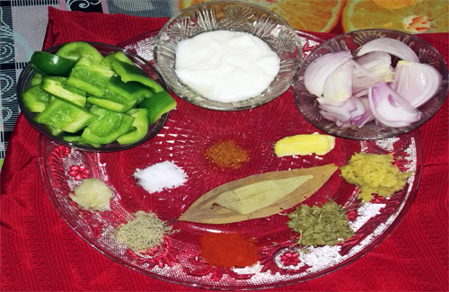 Ingredients for Dahi Chicken
