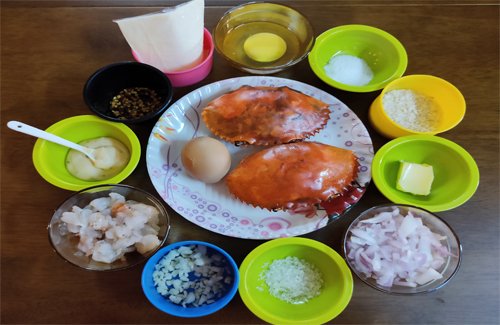 ingredients for deviled crab