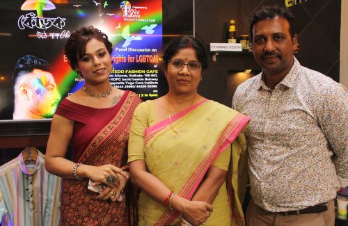 Dr Sashi Panja at the event of Korok with Shree Ghatak and Sanjay Muhury
