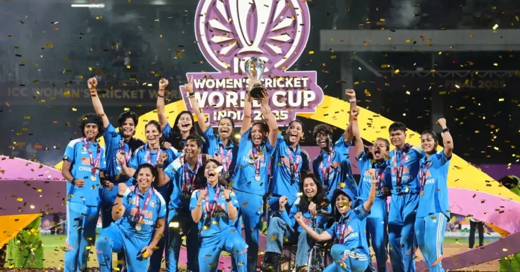 India Creates History Women in Blue Lift Maiden ICC Women’s World Cup 2025 Trophy
