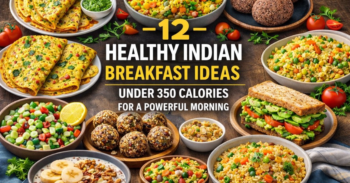 12 Healthy Indian Breakfast Ideas Under 350 Calories for a Powerful Morning