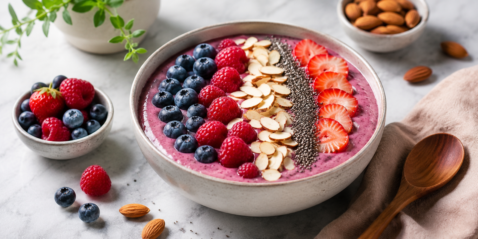 Berry Almond Smoothie Bowl 